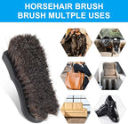 Upholstery Brush, Upholstery Brush Set, Leather Cleaning Brush, Carpet Brush Car Cleaning Brush, Long Bristle Horse Hair Car 