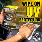 Chemical Guys InnerClean Interior Quick Detailer & Protectant Wipes – 50 Pack Multi Surface Interior Cleaner Wipes for Dashbo