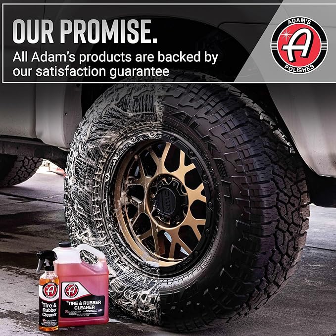Adam's Polishes Tire & Rubber Cleaner (16 oz) - Removes Discoloration From Tires Quickly - Works Great on Tires, Rubber & Pla