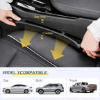 Car seat Gap Filler 2-Piece Multi-Functional Storage Belt with PU Material, seat Side Gap Filler to Prevent Items from Fallin