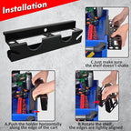 MUTUACTOR Power Tool Organizer,Heavy Duty 2 Bay Angle Grinder Stand Storage Rack,Quick Access Angle Grinder Rack,Anti-slip Po