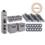 Delta Children Nursery Storage 48 Piece Set - Easy Storage/Organization Solution - Keeps Bedroom, Nursery & Closet Clean, Nav
