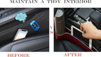 Car Seat Gap Filler Organizer- Upgrade Car Side Seat Gap Filler with Cup Holder and Phone Holder- Car Seat Gap Organizer for Prevent Falling-Seat Gap Storage 2 Pack (2, red)