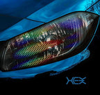VViViD+ Bio HEX+ Air-Tint Headlight Vinyl Roll (17.9" x 60", Smoke Large Pattern)