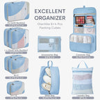 10 Set Packing Cubes for Travel, Gifts for Women Mom,Anti-Tearing Suitcase Organizer for Luggage with Shoe & Hanging Toiletry