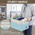 BALEINE 1 Pack Fabric Closet Storage Bins for Shelves, Linen Closet Organizers and Storage, Decorative Baskets for Organizing