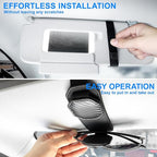 Double Clip Sunglasses Holder for Car Visor with Carbon Fiber Pattern,Magnetic PU Leather Auto Visor Sunglass Clip,Vehicle Visor Organizer,Hanging Eyeglasses Clip