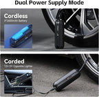CYCPLUS Tire Inflator Portable Air Compressor - 150PSI Cordless Air Pump with Digital Tire Pressure Gauge, Accurate LCD Display & LED Light, DC/AC 2-in-1 for Car/Motorcycle/E-Bike/Ball(2025 Version)