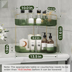 YCIA&DONE Corner Bathroom Counter Organizer, Makeup Organizer for Vanity, Skincare Cosmetic Perfume Tray, Corner Countertop S