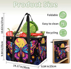 Reusable Grocery Bags Heavy Duty Shopping Bags Foldable Large Tote Bags with Long Handles & Hard Bottom