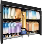 Ulif E12C Max Heavy Duty Closet Organizer System，Freestanding Clothing Rack, Adjustable Garment Rack 83" W x 16" D x 76.5" H 