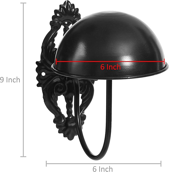 MyGift 2 Pcs Hat Holder, Cowboy Hat Rack Display Wall Mounted, Baseball Cap Organizer, Wig Helmet Hanger for Wall, Black Meta
