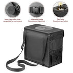 Ryhpez Car Trash Can with Lid - Car Accessories for Women Men, Vehicle Trash Bin Storage Bag, Truck Garbage Can Foldable with Metal Rack Support for Back Seat Hanging (2.4 Gallon/9L)