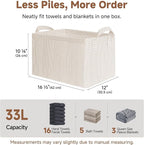 StorageWorks Storage Bins, Fabric Storage Bins for Shelves, Large Storage Baskets with Metal Frame, Closet Baskets and Bins w