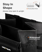 HOTOR Trunk Organizer - Car Organizer, Foldable Trunk organizer for SUVs & Sedans, Sturdy Car Organization for Car Accessories