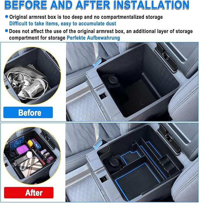 SHAOHAO for 2025 2026 Nissan Frontier Center Console Organizer Tray 2022-2025 2026 Nissan Frontier (S/SV/Pro-X/Pro-4X/SL) Console Tray Frontier 2023 2024 2025 2026 Accessories Armrest Box Organizer