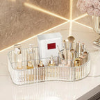 Clear Makeup Organizer Countertop for Vanity Acrylic Skincare Storage and Make up Organization for Desk Cosmetic Display Case