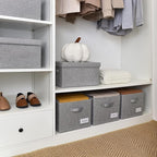 GRANNY SAYS Closet Organizers and Storage, Fabric Storage bins with Label Holder, Shelf Baskets for Organizing Bedroom, Decor