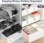 DIMJ Drawer Organizer Clothes Storage - 16 Pack Baby Dresser Organizer for Nursery, Foldable Drawer Dividers for Bedroom Clos