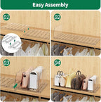 SPACEKEEPER Adjustable Shelf Divider for Closet, Clear Purse Organizers for Closet Acrylic Handbag Separators Storage Organiz
