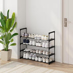 Calmootey 4-Tier Shoe Rack, Tall Large Capacity 20 Pairs Shoes Storage Organizer, Stackable Wide Shoe Shelf for Entryway, Hal