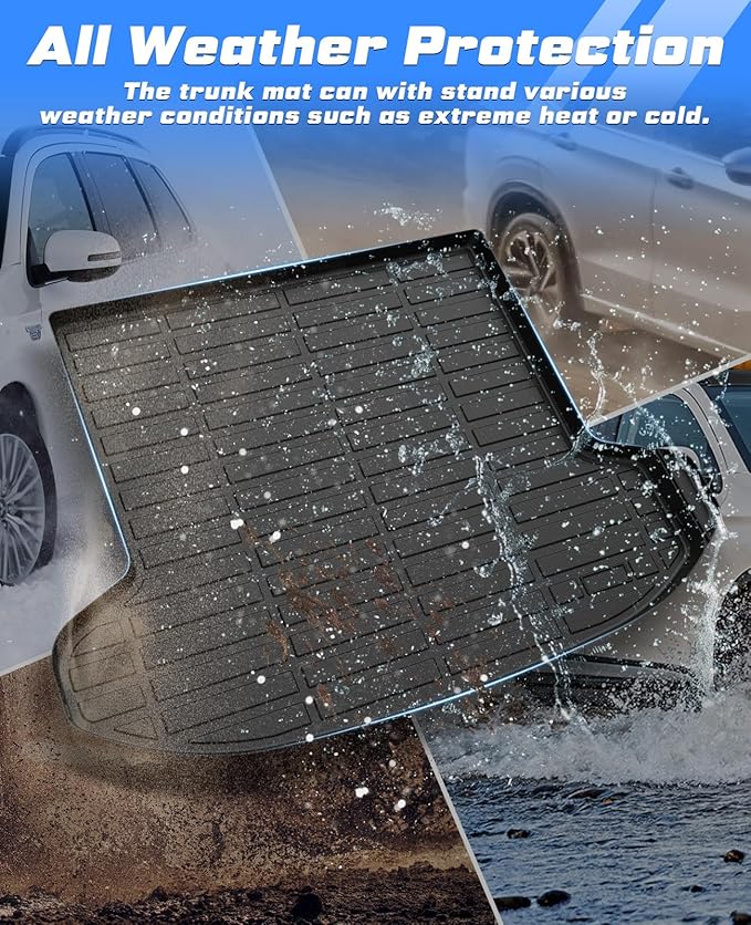 Sunsdrew Trunk Cargo Liner for 2023-2025 Kia Sportage Accessories (Include Hybrid), Rear Cargo Mat Trunk Mat All Weather Protection TPE Rubber Raised Edge (Not for PHEV)