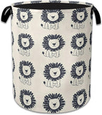 Cute Lion Laundry Basket Collapsible Laundry Hamper Clothes Toy Storage Bin for Bathroom Bedroom Room Decor 16" X 20.8"