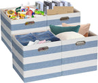 Posprica Storage Basket Bins,11×11 Collapsible Storage Cubes Fabric Drawers for Nurseries,Offices,Closets,Home Décor (Set of 