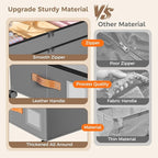 Under Bed Storage with Wheels, Large Capacity UnderBed Containers with Clear Lids, Shoe Organizer Under Bed Drawers, Rolling 