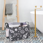 FANKANG Storage Basket,Nursery Hamper Canvas Laundry Basket Foldable with Waterproof PE Coating Storage, Office, Bedroom, Clo