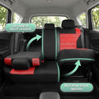FH Group Automotive Car Seat Covers Full Set Premium 3D Air Mesh Front Seat Covers, Airbag Compatible & Split Bench Cover Uni