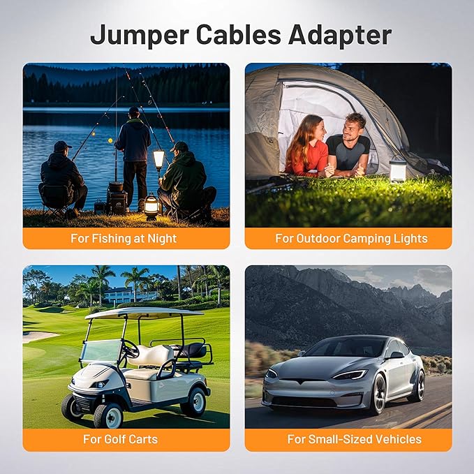 Jumper Cables Adapter for Milwaukee M12 12V Battery, 6FT 12AWG Portable Car Jump Starter Booster Cables, Automotive Emergency Power Tool for Car Truck SUV Jump Starting Using Tool (6FT 12AWG)