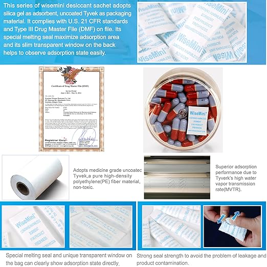 3 Gram 1000 Pack Molecular Sieve Packets, Dessicant Packets, Dessicant Packs, Moisture Absorbers for Food Storage, Food
