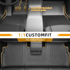 Floor Mats for Toyota Highlander 2001-2005 2006 2007, NOT for with 3rd Row or Hybrid, ONLY 5 Seats, Floor Mats for Highlander Base Limited Sport, TPE Floor Liners & Seatback Mat & Cargo Liner