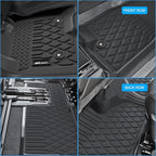 Nilight TPE Floor Mats for 2021 2022 2023 2024 2025 2026 Chevy Chevrolet Tahoe GMC Yukon Cadillac Escalade Bench Seating, All Weather Custom Fit Heavy Duty Floor Liners