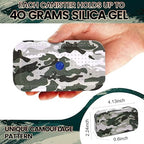 1 Pack Gun Safe Dehumidifier 40 Gram Reusable Indicating Silica Gel Desiccant Canister- Camouflage Rechargeable Humidity