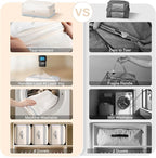 Comforter Storage Bag - 130L Large Capacity Blanket Storage Bags 4-Layer Ultra Space Saving Self Compression Organizer, Washa