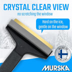 Car Ice Scraper Brass Blade - Fast, Effortless, efficient & Easy - Brass Ice Scrapers for Car Windshield Ice Scraper - Brass Ice Scraper for Car - Original Murska from Europe - Winter A053 Black Gray