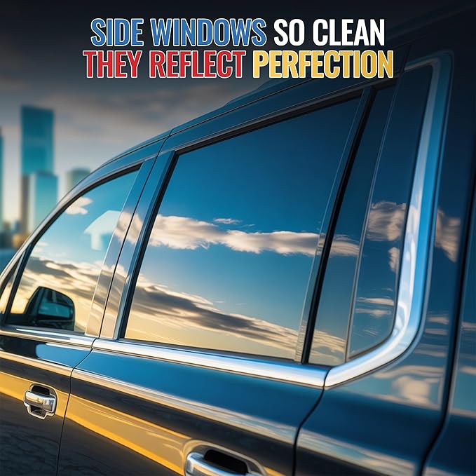 Glass Cleaner & Rain Repellent – Premium Ceramic 2-in-1 Formula Cleans & Protects – Streak-Free Shine for Windshields, Window