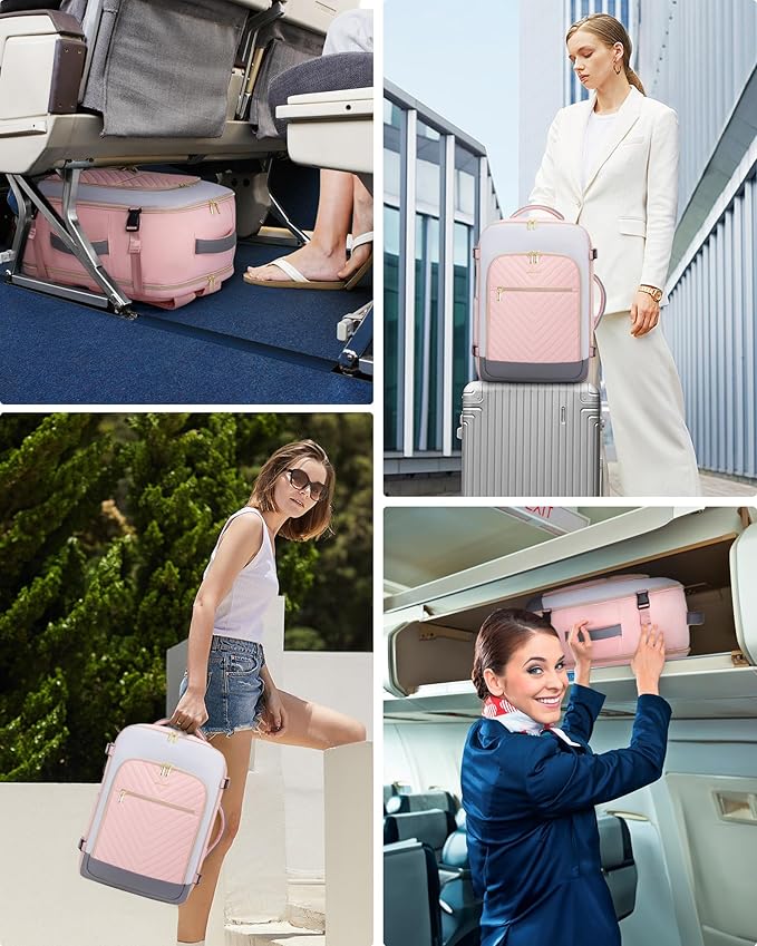 LOVEVOOK Large Travel Backpack for Women, TSA Carry on Backpack for Airplanes, 40L Personal Item Travel Bag for Women fits 17