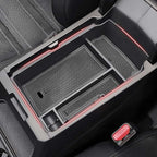 Autorder Center Console Organizer for 2023 2024 2025 2026 Honda CRV Accessories Center Console Storage Box Secondary Insert Tray Black & Red Non-Slip Silicone Mats