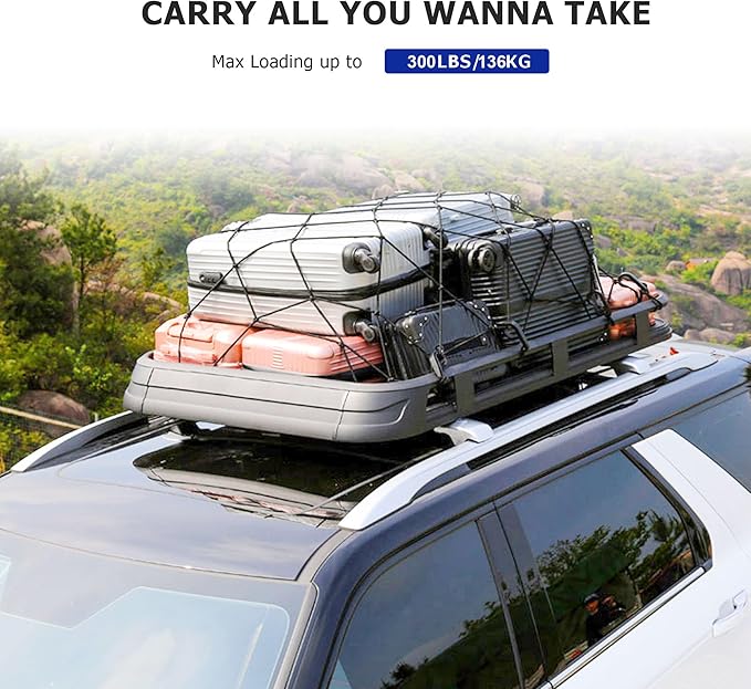 300LBS Full Aluminum Roof Rack Cross Bars for 2014-2020 Rogue, Aluminum Anti-Corrosion CrossBars Cargo Carrier for Rooftop Bag Luggage Kayak Bicycles Canoe