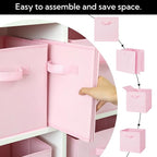 Cupic Cupid 13x13 Storage Cubes, 6 Pack Open Storage Bins with Handles, Storage Cube Organizer for Clothes and Toys, Collapsi