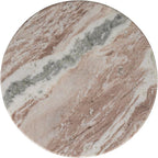 Creative Co-Op Round Marble Lazy Susan, Forest Brown