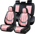 Coverado Car Seat Covers Full Set, Seat Covers for Cars, Black Car Seat Covers Front Seats and Back Car Seat Protector Waterp