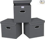 Closet Organizers Fabric Storage Bins With Lids Collapsible Cube Storages Organizer Basket With Handles,Storage Boxes for Clo