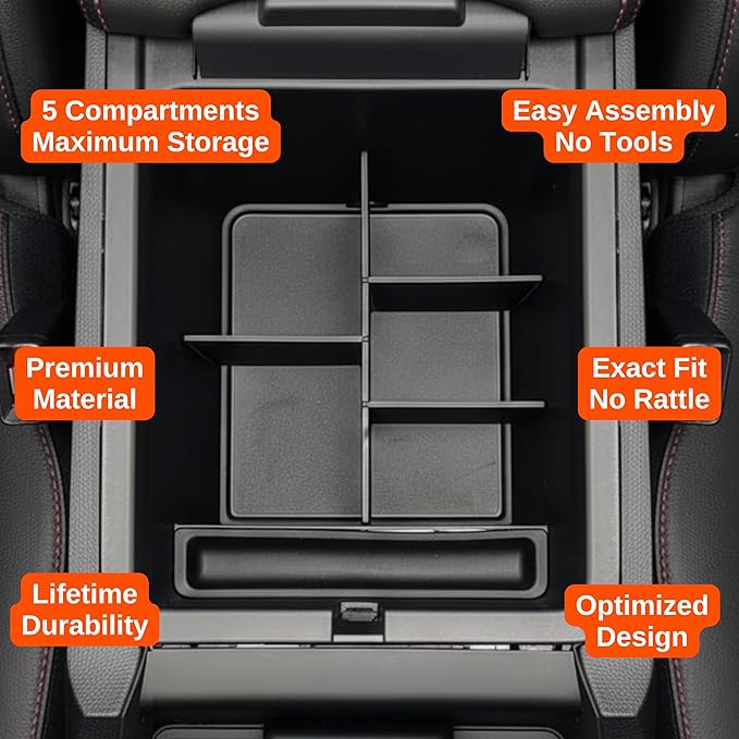 Vehicle OCD – Center Console Organizer for Honda Pilot (2023-2026), Ridgeline (2024-2026), and Passport (2024-2026) – Made in USA - SLX185