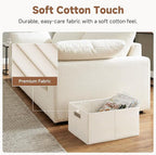StorageWorks Fabric Storage Bins for Shelves, Closet Organizers and Storage Baskets, Closet Storage Bins with Cutout Handles,