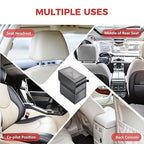 YSSOA Car Trash Can with Lid, Leak-Proof Organizer and Storage Bag, Adjustable and Portable Car Accessory Interior, Collapsible Multipurpose Car Garbage Bag, 2 Gallon, Grey