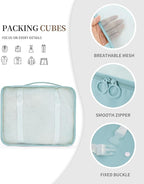 Packing Cubes 11 PCS, Mesh Breathable Luggage Organizers Bags, Packing Organizers, Durable Travel Essentials Bags Set, Travel